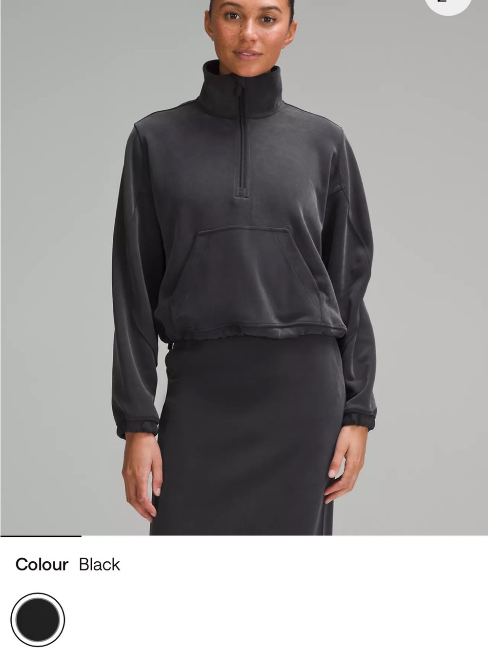 lululemon athletica Black Quarter-Zip Pullover